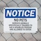 Signmission No Pets Service Animals Allowed, 10 in W x Rectangle, Plastic OS-2PACK-NS-P-710-L-16170 - alternate 3